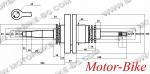 КОЛЯНОВ ВАЛ ЗА ХОНДА SH 125/150 / КИУЕЙ OUTLOOK 125 / БЕНЕЛИ CAFFèNERO 150 (БЕЗ ЛАГЕРИ)-3